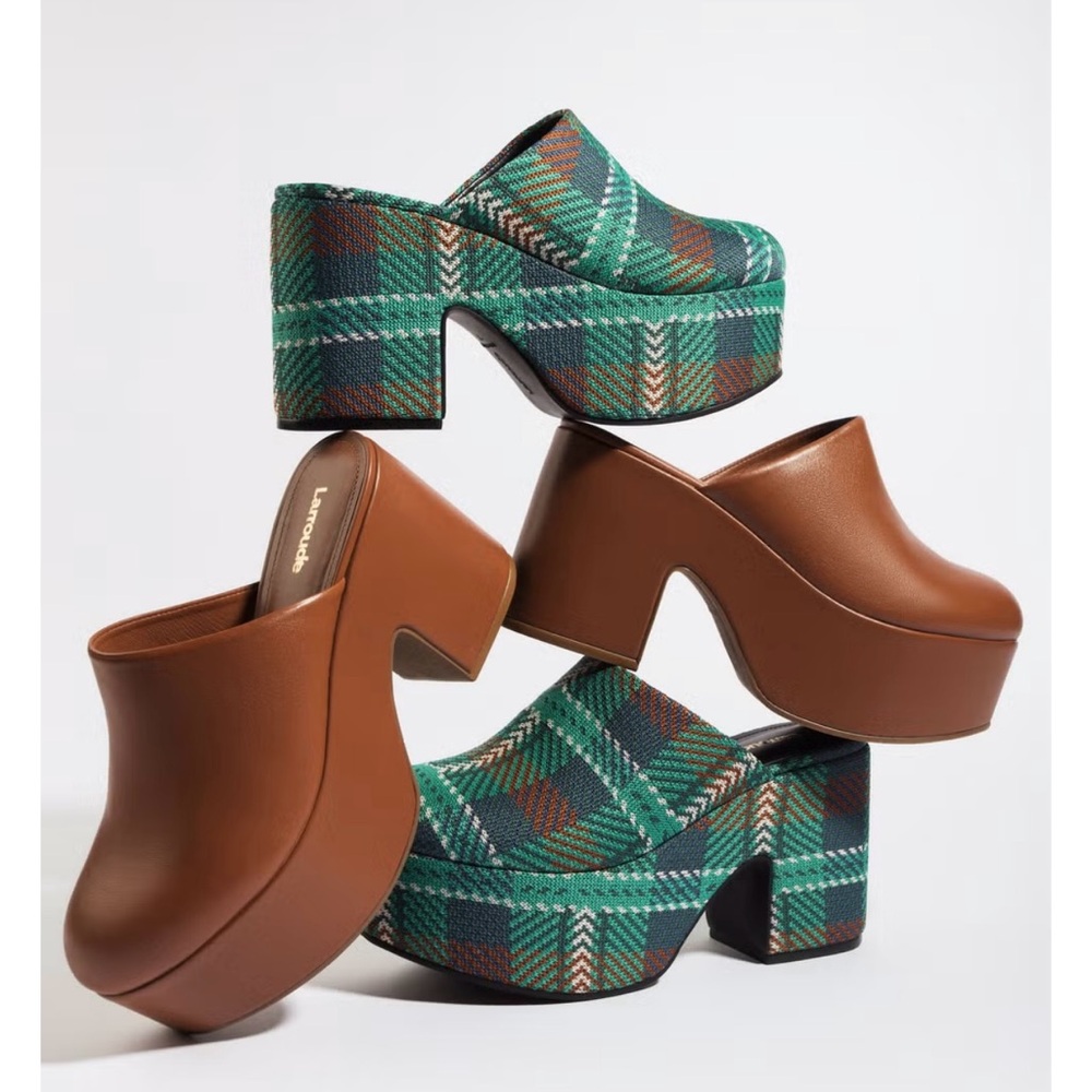 LARROUDE MISO Platform Clog in Caramel Leather, so comfortable. Be Summer Ready - Picture 7 of 14